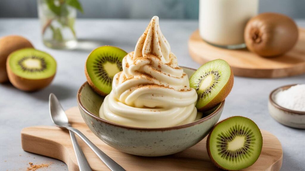Recette de frozen yogurt léger vanille kiwi