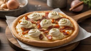 Recette de pizza normande au camembert