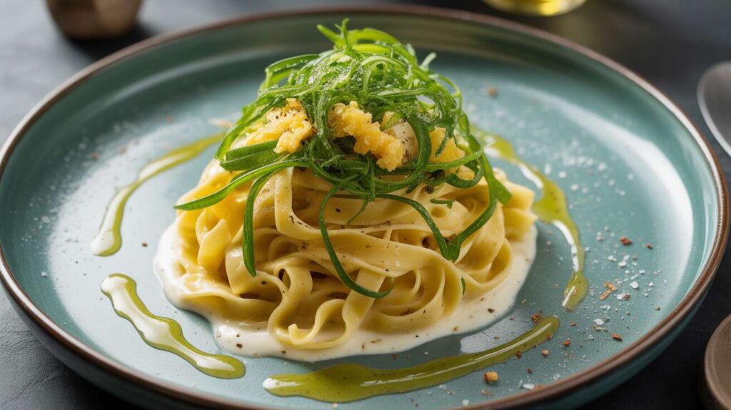 Tagliatelles à la salicorne, citron confit et cheddar : recette gourmande