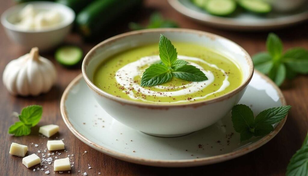 Velouté Glacé Courgette Concombre Thermomix