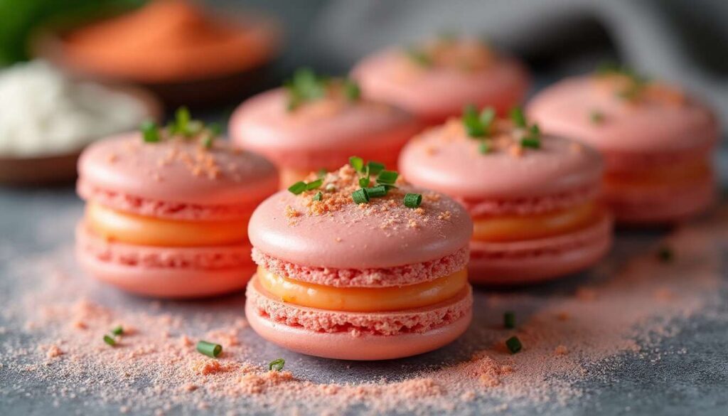 Macaron au saumon fumé, fromage frais et ciboulette : recette gourmande
