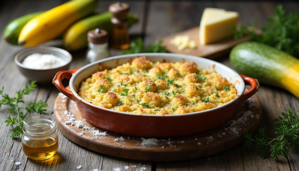 Crumble de courgettes au fromage de chèvre : recette savoureuse et facile