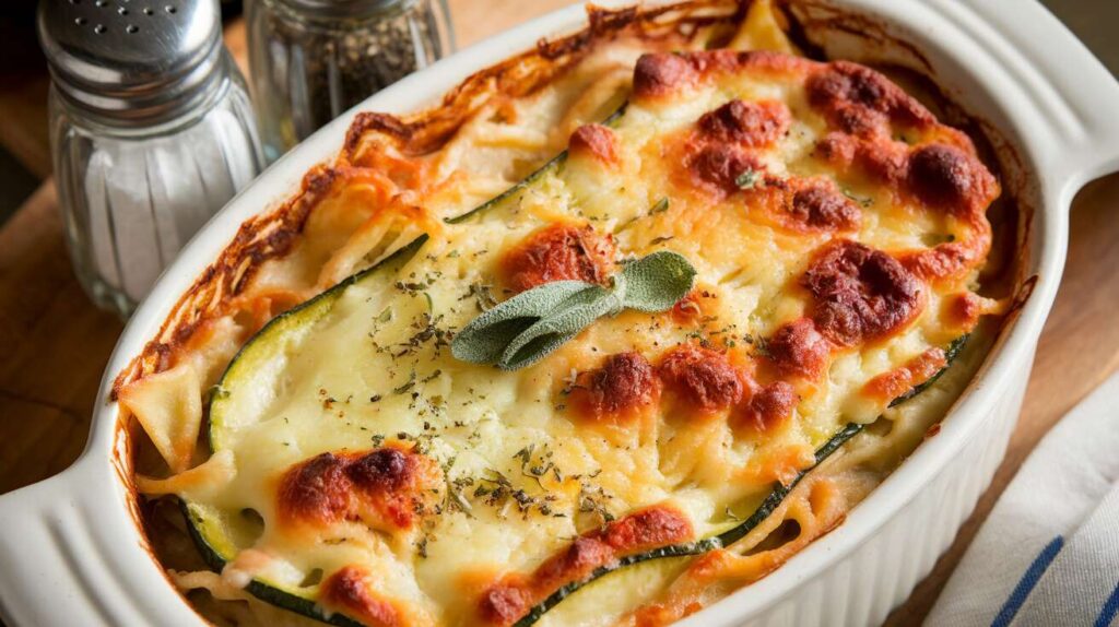 Gratin de courgettes à la sauge et au fromage : recette gourmande