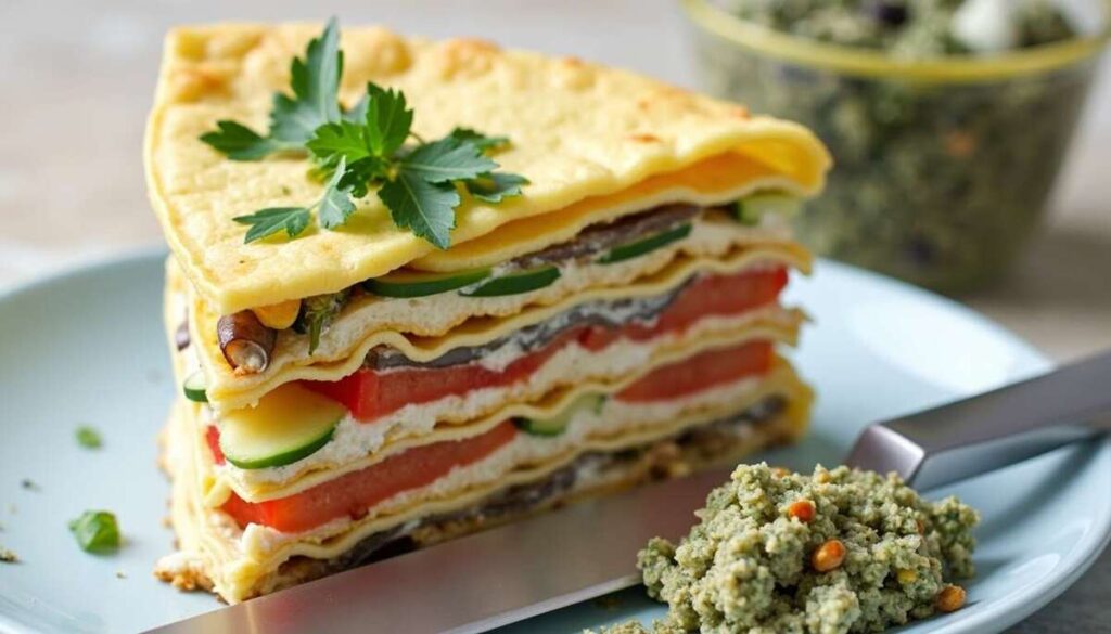 Millefeuille de légumes au fromage : recette ensoleillée
