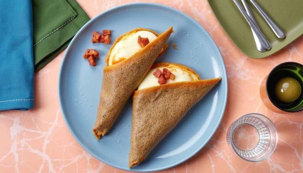 Galette sarrasin au bleu et lardons : recette savoureuse