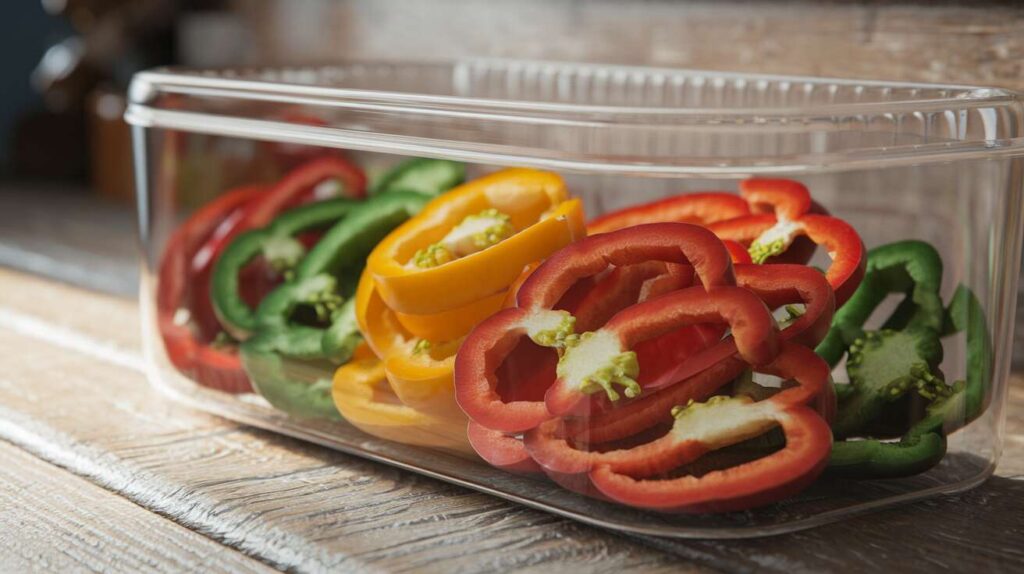 Conserver des poivrons coupés frais plus longtemps au frigo : l&rsquo;astuce pour vos salades et poêlées