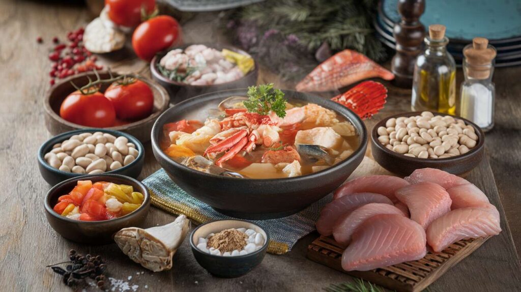 Soupe de poisson et fruits de mer légère pour conserver son bronzage