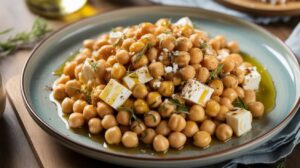 Salade de pois chiches à la feta : recette savoureuse et rapide