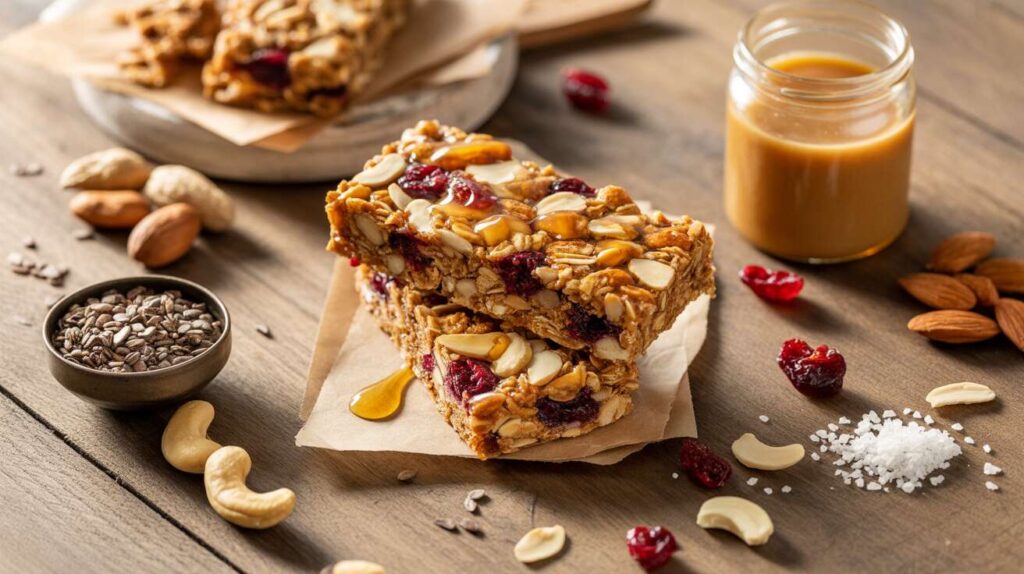 Barres de granola légères : recette aux cranberries et fruits secs