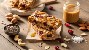 Barres de granola légères : recette aux cranberries et fruits secs