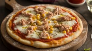 Pizza légère au thon et maïs : recette savoureuse et équilibrée