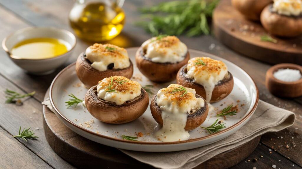 Champignons farcis au fromage frais : recette gourmande du jour