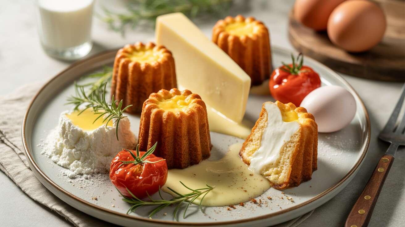 Cannelés de fromage frais et tomates confites : recette gourmande
