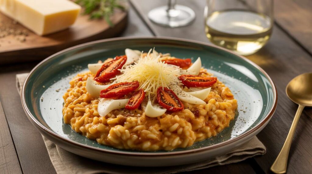 Recette de Risotto au Gouda et Tomates Séchées