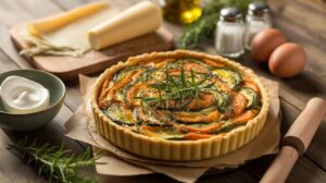 Tarte aux légumes et au fromage frais : recette savoureuse