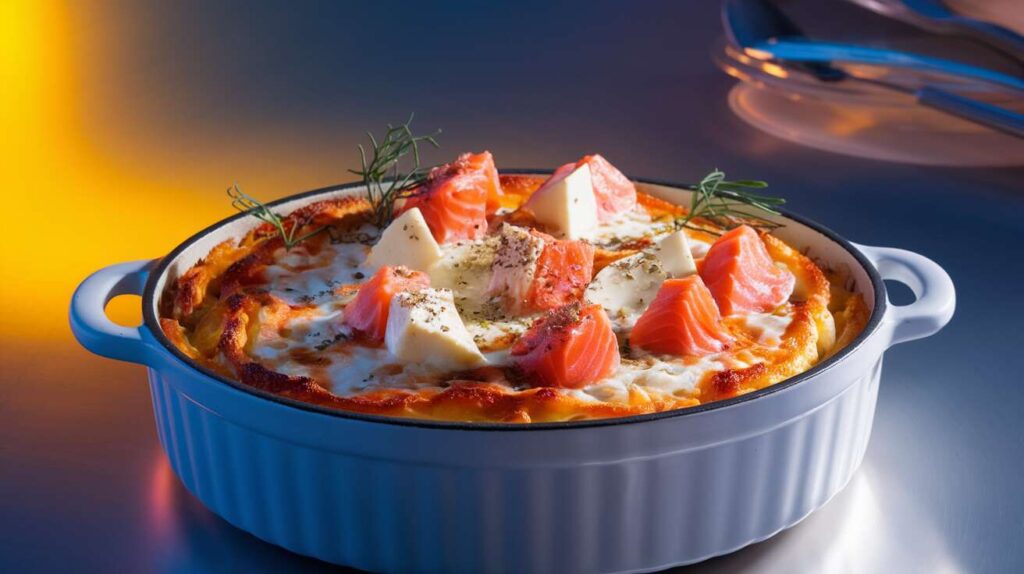 Gratin au saumon et fromage frais : recette savoureuse