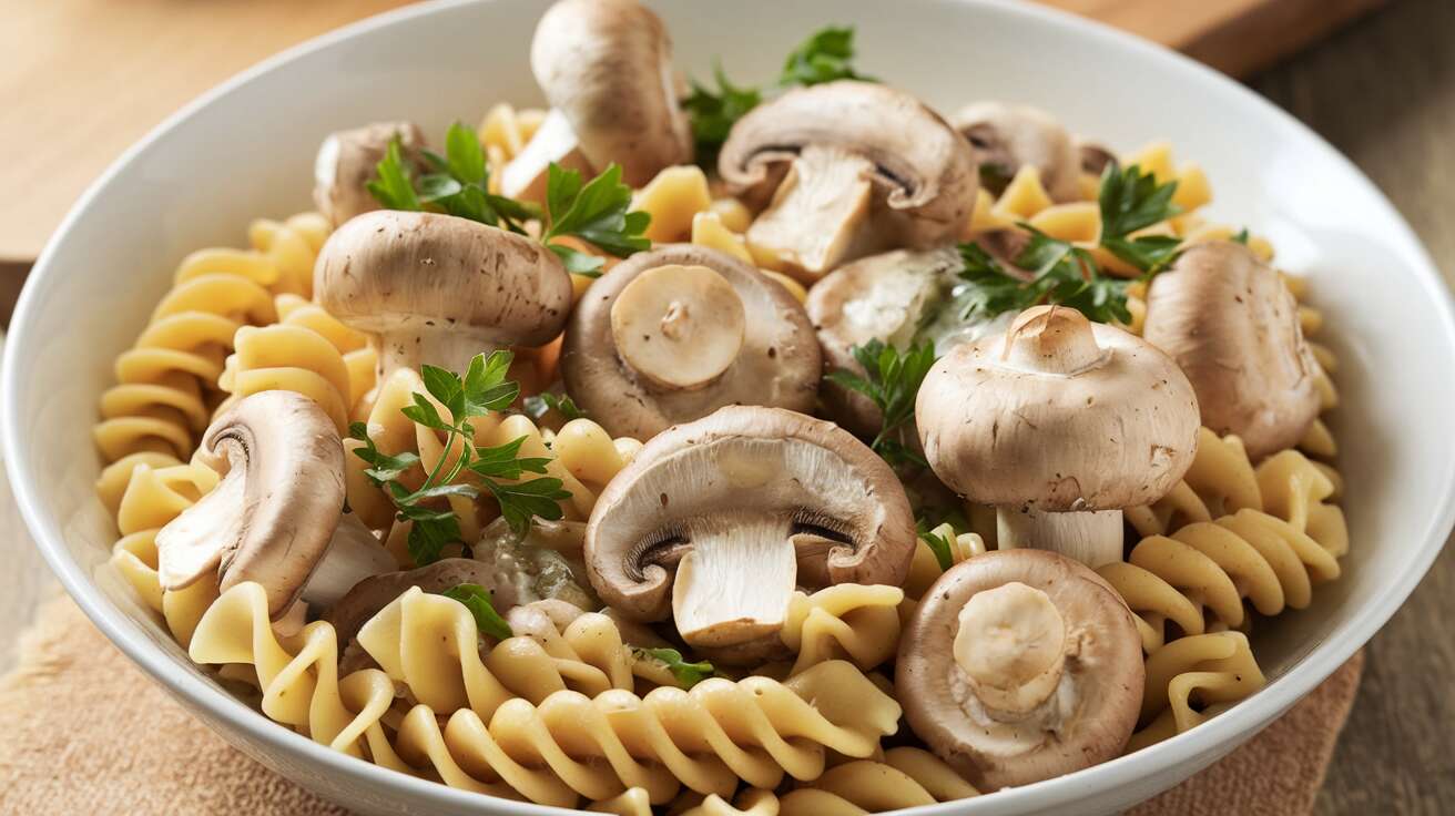 One pot pasta champignons crème légère : recette facile et rapide
