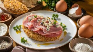 Escalope milanaise au jambon de Parme et fromage bleu : recette savoureuse