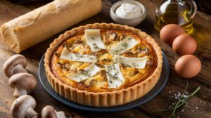 Quiche Aux Champignons et Chèvre : recette Savoureuse