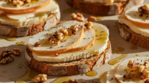 Tartines gourmandes : reblochon et rosette