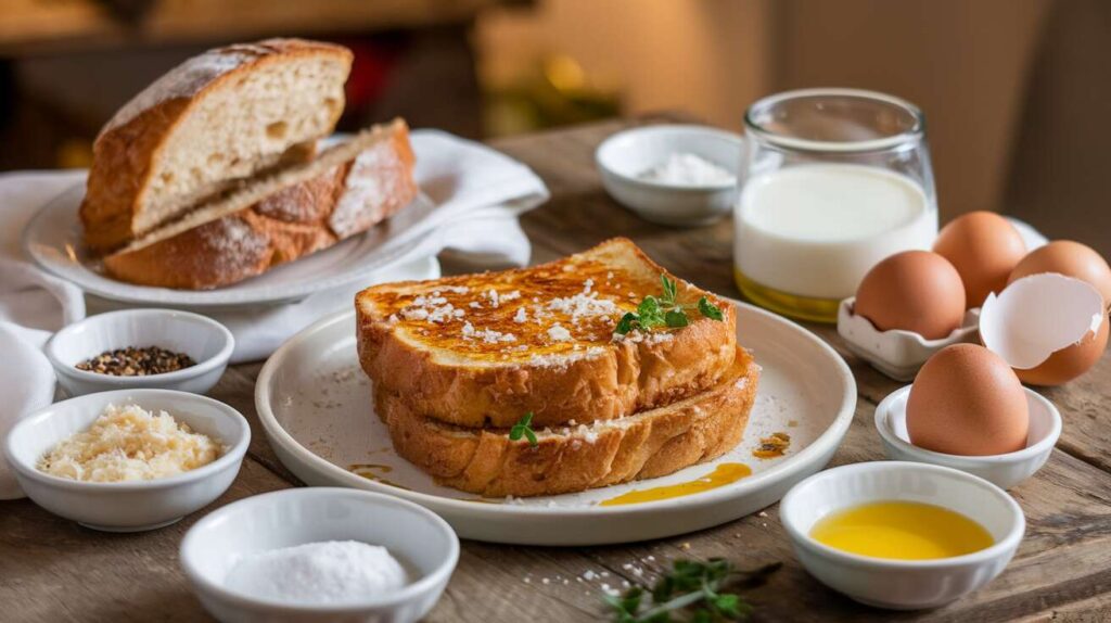 Recette de pain perdu au parmesan