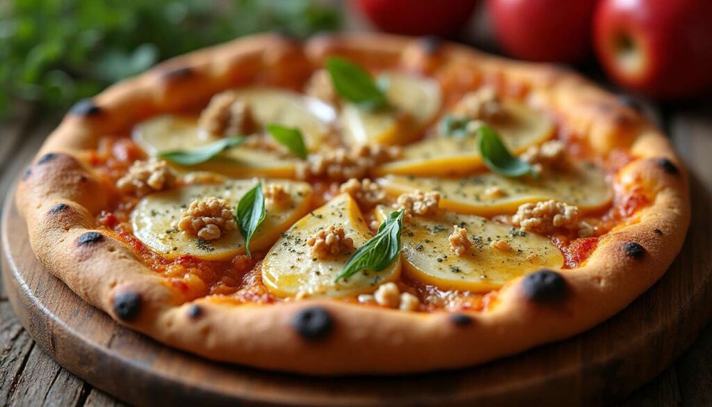 Recette de pizza aux pommes et fromage : originalité garantie !