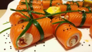 Roulés de truite fumée au fromage frais, ciboulette et échalote : la recette savoureuse