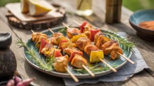 Recette poulet facile : des brochettes colorées pour un apéro dînatoire d'été