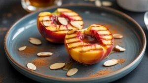 Pêches rôties au barbecue, un dessert gourmand et surprenant