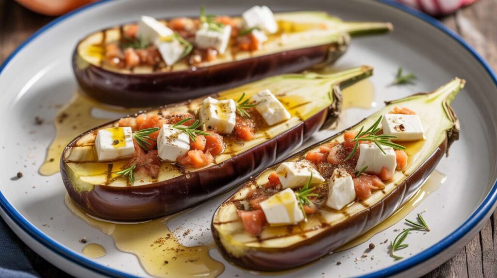 Aubergines grillées à la feta, une entrée d'été incroyable