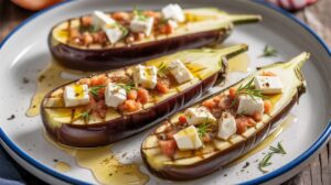 Aubergines grillées à la feta, une entrée d'été incroyable