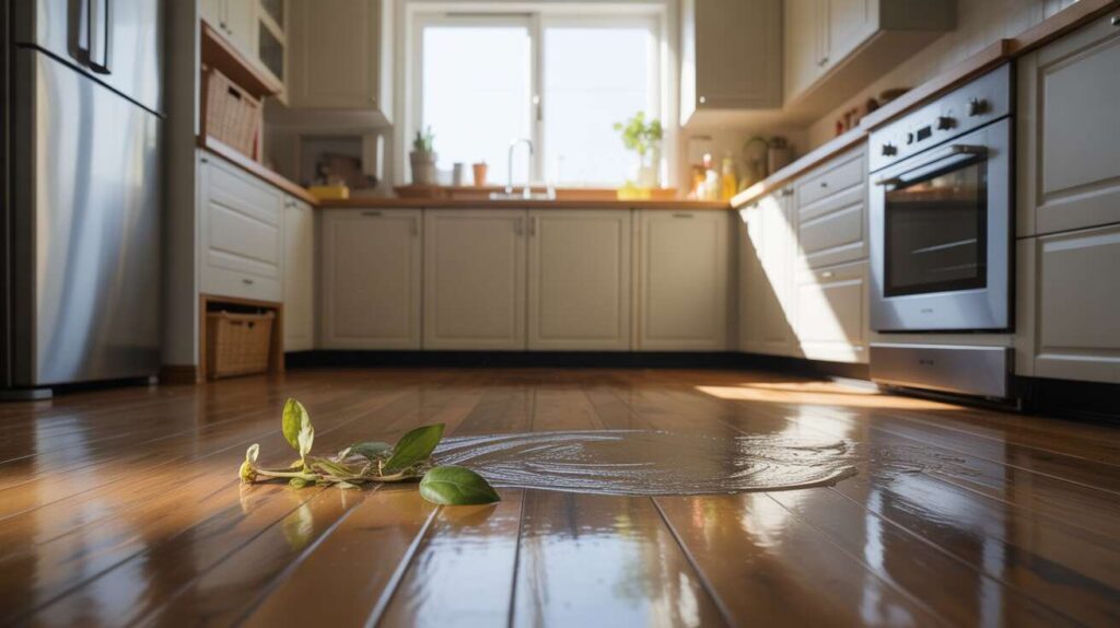 Ni Javel ni ammoniaque : l'ingrédient à ajouter à votre eau pour des sols de cuisine parfaitement propres