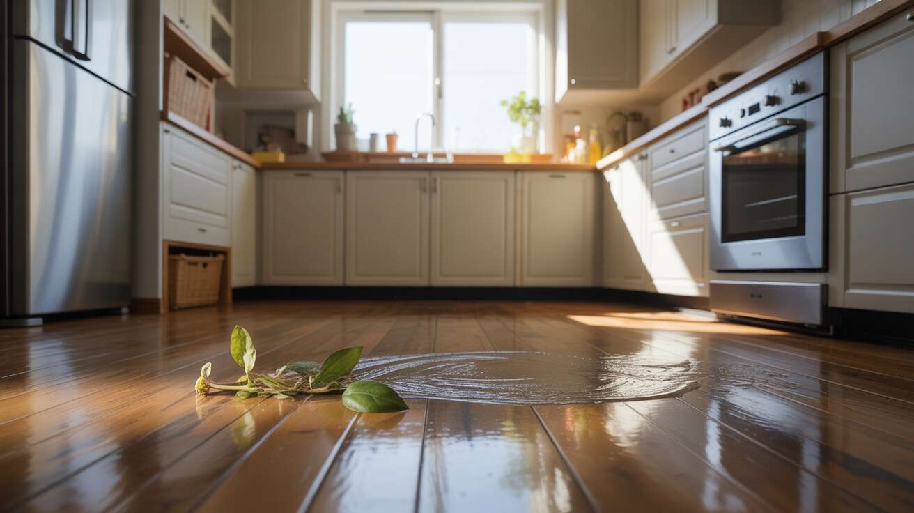 Ni Javel ni ammoniaque : l'ingrédient à ajouter à votre eau pour des sols de cuisine parfaitement propres