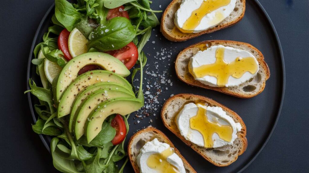 Tartines chèvre-miel et salade avocat : un dîner facile et gourmand