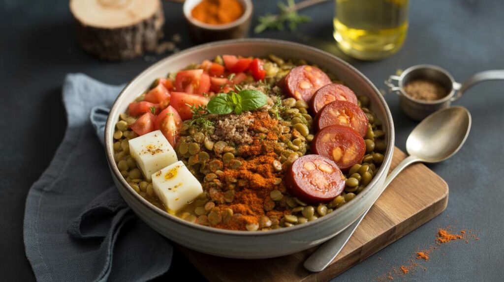 Bowl flash lentilles chorizo : la recette saine et rapide