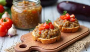 Réalisez un caviar d’aubergine fumé aux poivrons, une tartinade estivale originale pour vos apéritifs d’été