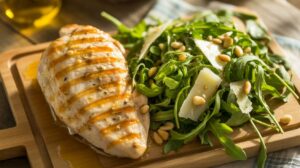 Poulet grillé et salade de roquette : un duo parfait pour la ligne