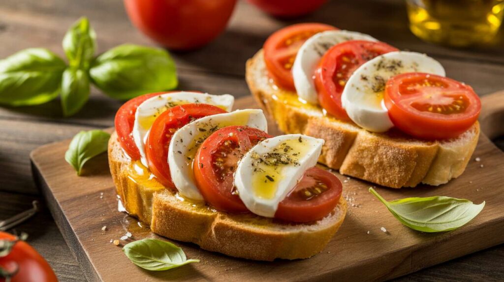 Bruschetta tomate mozzarella : l'apéro italien facile et rapide "du soleil