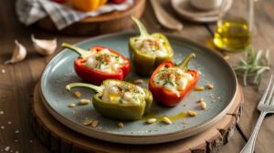 Mini poivrons farcis au fromage frais : une recette "gourmande et facile