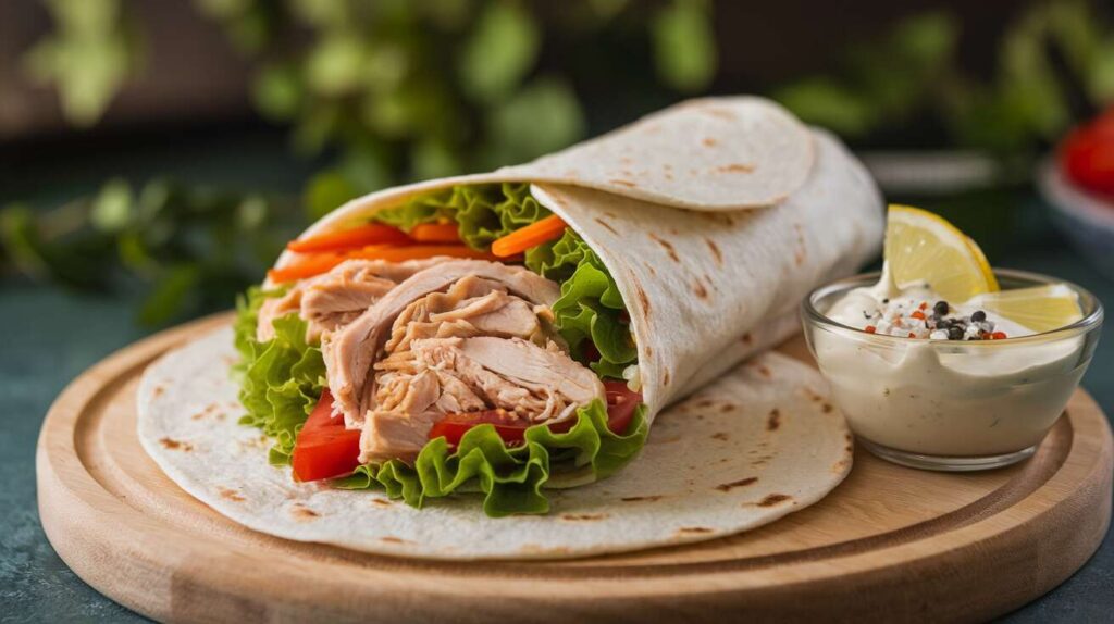 Tortillas wraps frais poulet crudités : l&rsquo;idée repas rapide