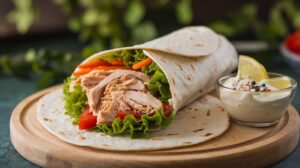 Tortillas wraps frais poulet crudités : l’idée repas rapide