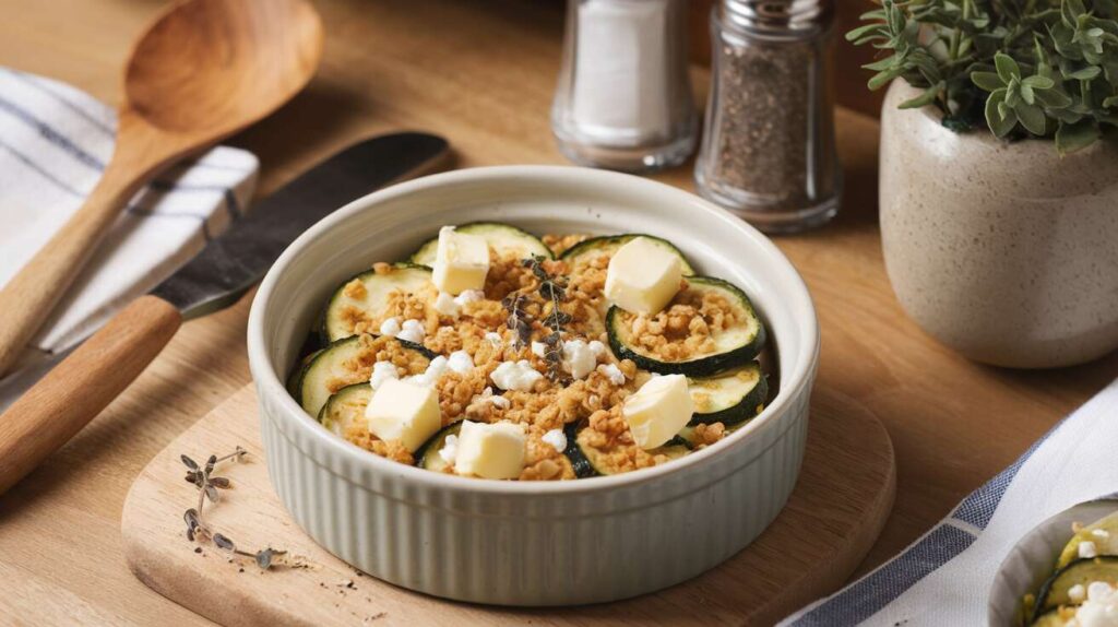 Crumble courgette et feta : la recette facile et savoureuse « de l&rsquo;été léger »