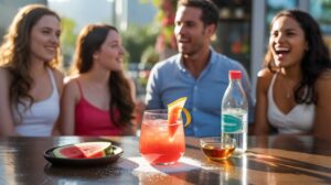 Cocktail sans alcool à la pastèque et gingembre, une boisson pétillante et vivifiante