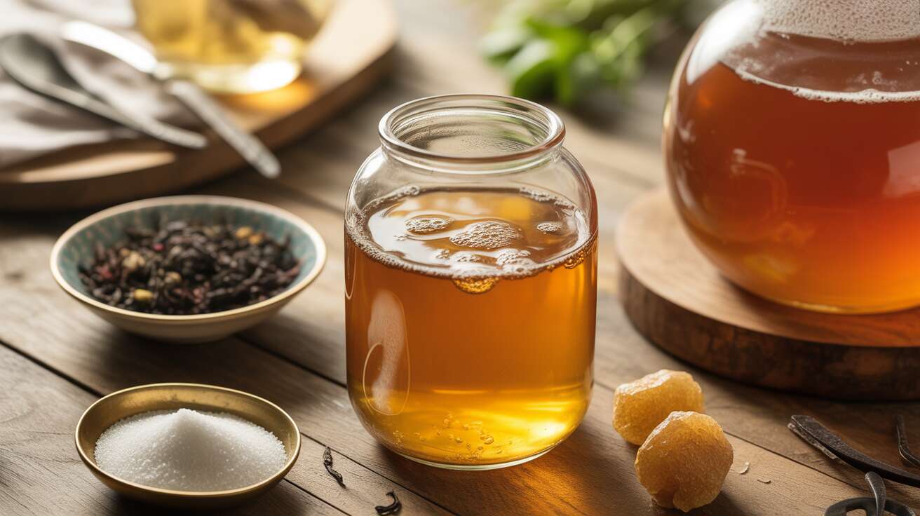 Boissons fermentées: Découvrez le Kombucha maison pour une boisson saine et pétillante