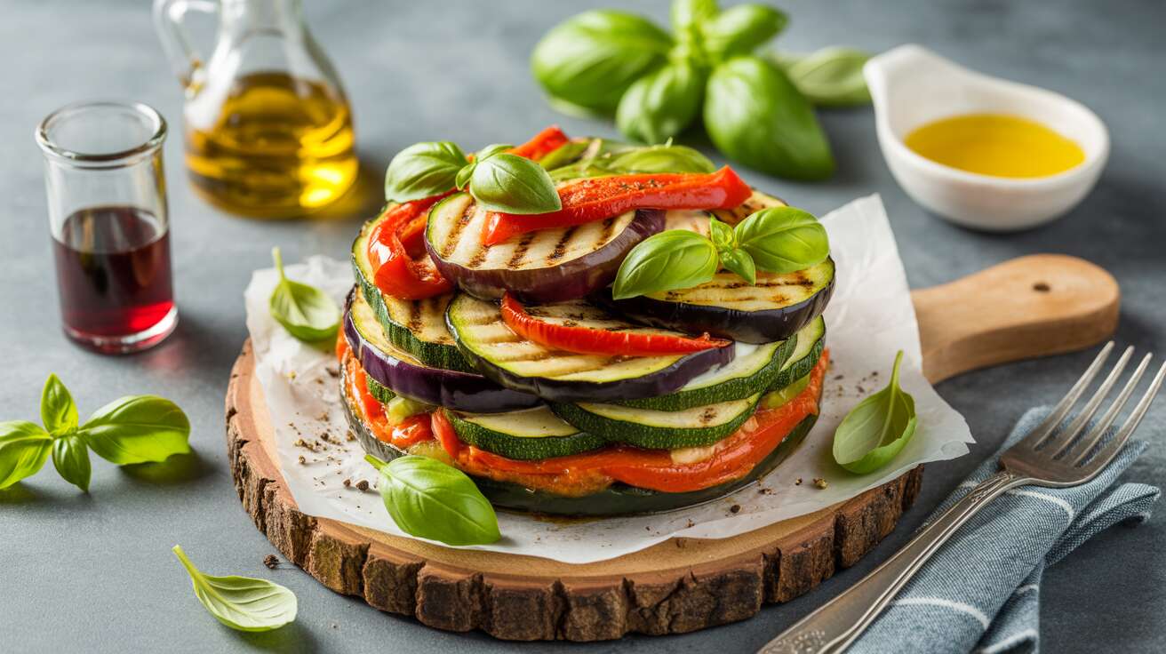Terrine de légumes grillés et basilic, une entrée fraîche et élégante pour vos réceptions