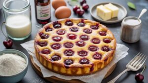 Clafoutis cerise express : une douceur fruitée et rapide pour le goûter