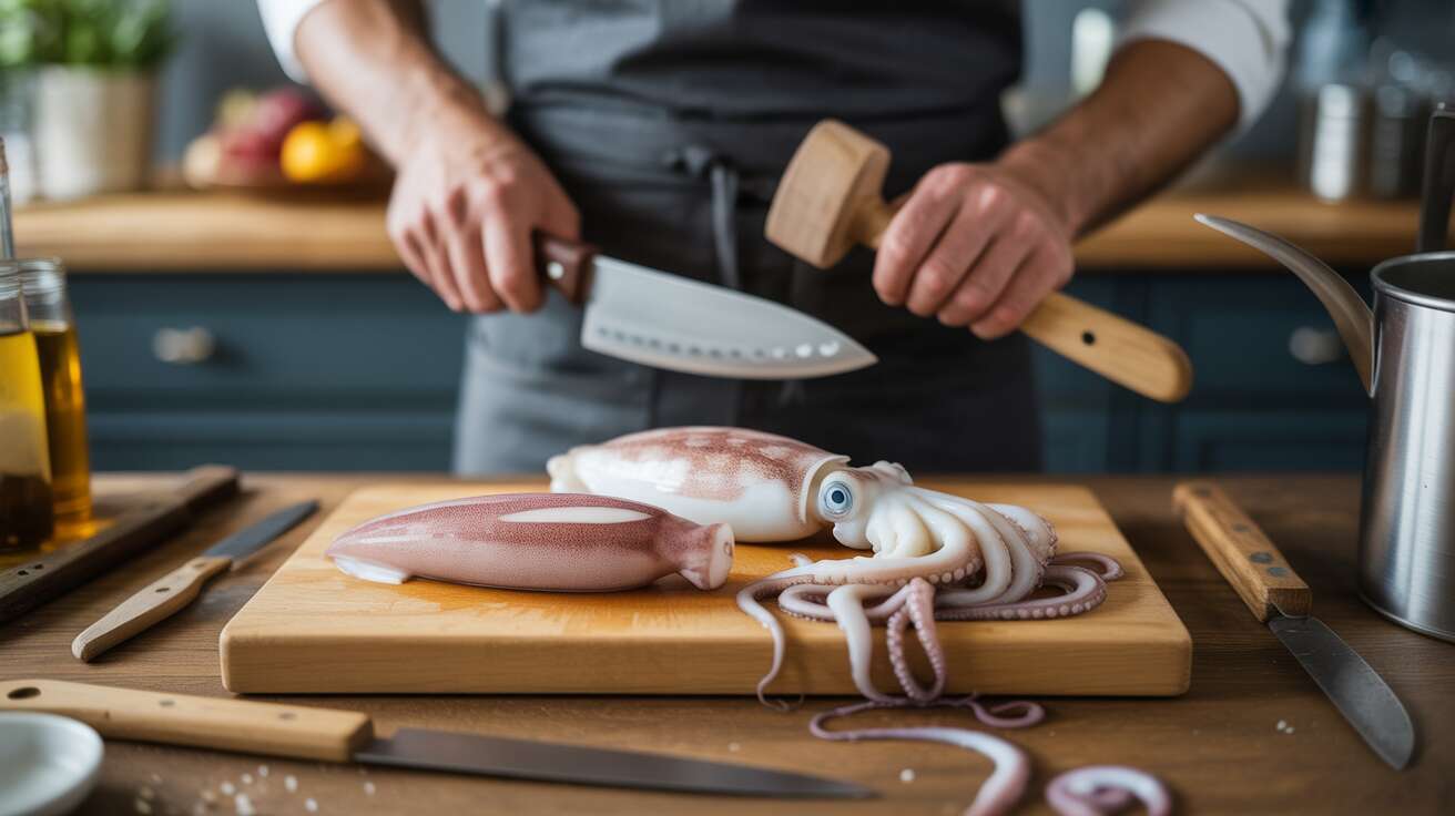 Comment attendrir des calamars ou des poulpes avant de les cuisiner pour qu'ils ne soient pas caoutchouteux