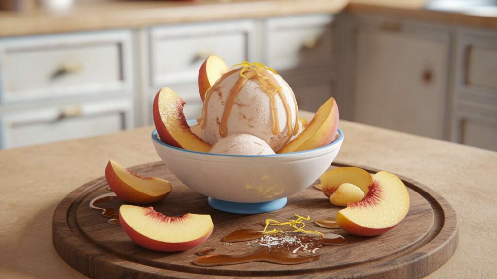 Glace légère à la pêche sans sorbetière : la recette facile et rafraîchissante de l&rsquo;été