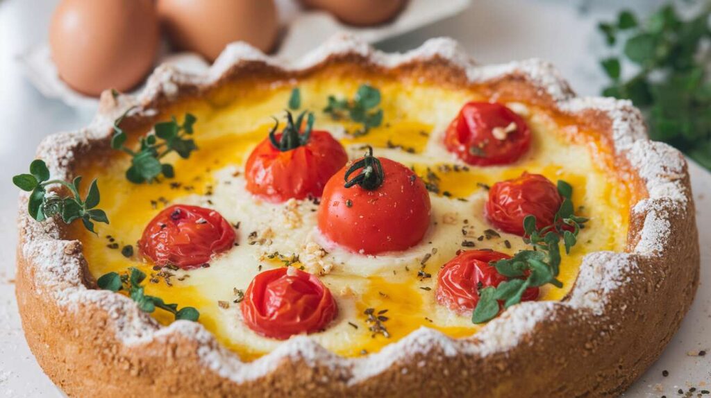 Clafoutis salé aux tomates cerise et au camembert : une recette gourmande et rapide