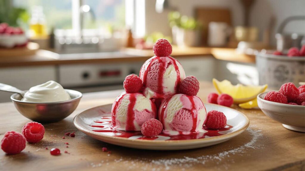 Glace framboise onctueuse : la douceur fruitée sans sorbetière pour l'été